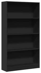 vidaXL Βιβλιοθήκη Μαύρη 80x24x143 εκ. από Επεξεργασμένο Ξύλο
