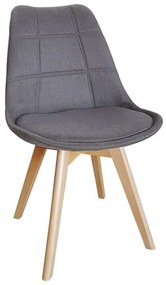 Καρέκλα Bianca 10.0085 49Χ53Χ82cm Grey Wood, Fabric