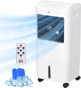 Air Cooler Air Conditioner 3 Modes 7,5 Hour Timer Rollable Plastic White