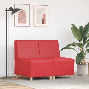 vidaXL Καναπέδες 2 pcs Κόκκινο 55 x 74 x 82 εκ. Τεχνητό δέρμα
