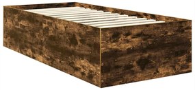 vidaXL Σκελετός Κρεβατιού με κεφαλάρι Καπνιστό Δρύς 120 x 200 cm