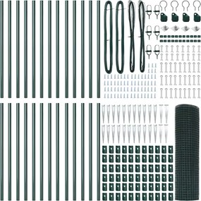 vidaXL Στύλος Περιφράξεων Πράσινο 50 x 0,4 μ (12 x 12 mm mesh)