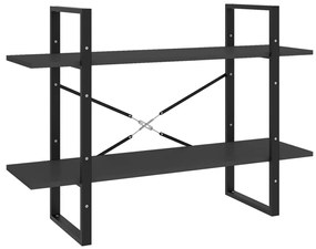 vidaXL Βιβλιοθήκη με 2 Ράφια Γκρι 100 x 30 x 70 εκ. από Επεξ. Ξύλο