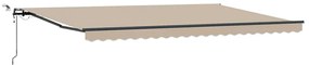 vidaXL Σκηνίτσα Αναδιπλούμενη with Μπεζ 500 x 300 εκ ύφασμα