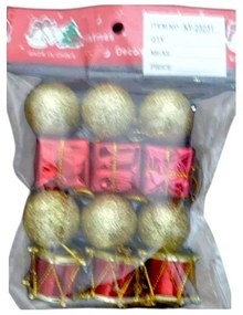 Σετ Χριστουγεννιάτικα στολίδια - 12pcs - 232298-232298