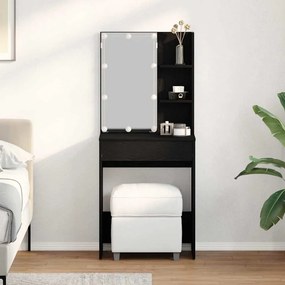 vidaXL Τραπέζι περιποίησης Μαύρη Οξυά 60 x 40 x 140 cm
