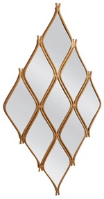 14790012 Καθρέπτης Τοίχου AMROD Χρυσό Μέταλλο/Γυαλί 53x2x85cm Μέταλλο/Γυαλί, 1 Τεμάχιο