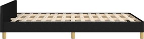 vidaXL Πλαίσιο Κρεβατιού χωρίς στρώμα Μαύρο 120x190 εκ. Υφασμάτινο
