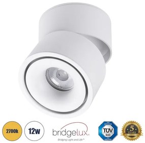 Επίτοιχο Σποτ Downlight LED Φ10cm 12W Λευκό-Θερμό 2700K OMEGA-S 60299 Globostar-60299-Λευκό 60299