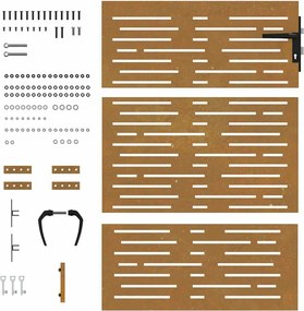vidaXL Πύλη Κήπου 85 x 150 cm Ατσάλι με Επικάλυψη Πούδρας Κλειδώσιμο
