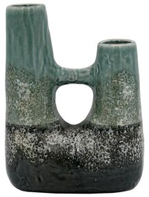 Κεραμικό Βάζο FL3204 Fylliana Πράσινο - Γκρί 20x11x26 εκ. 20x11x26 εκ.
