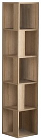 Βιβλιοθήκη γωνιακή Piano Megapap χρώμα sapphire oak 31,4x31,4x158,9εκ.