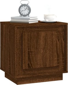 vidaXL Κομοδίνο Καφέ Δρυς 44 x 35 x 45 εκ. από Επεξεργασμένο Ξύλο
