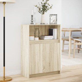 vidaXL Ντουλάπι με Φώτα LED Sonoma Δρυς 72x34x100εκ Επεξεργασμένο Ξύλο