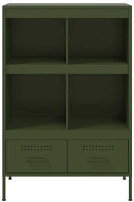 vidaXL Ντουλάπι Πράσινο Λαδί 68x39x101,5 εκ. από Ατσάλι