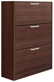 Παπουτσοθήκη Απόχρωση Καρυδί  60x17x112cm [-Καρυδί-] [-MDF - Κόντρα Πλακέ - Καπλαμάς - Νοβοπάν-] Ε833,1