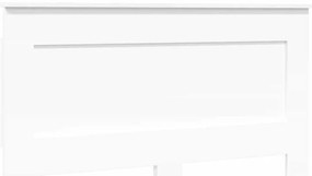 vidaXL Κεφαλάρι με κεφαλάρι Λευκό 120 cm Επεξεργασμένο ξύλο