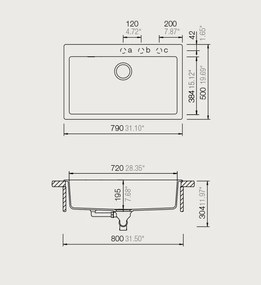 Schock Manhattan 30080 - Νεροχύτης Κουζίνας Γρανίτη 79x50 - Nero
