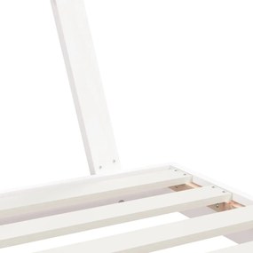 vidaXL Πλαίσιο Παιδικού Κρεβατιού Λευκό 90 x 200 εκ. Μασίφ Ξύλο Πεύκου