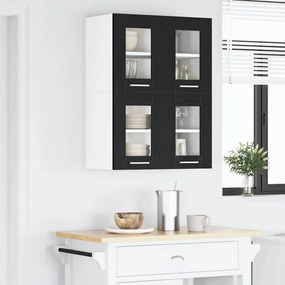vidaXL Κρεμαστό ντουλάπι Μαύρη Οξυά 60 x 31 x 40 εκ Επεξεργασμένο Ξύλο