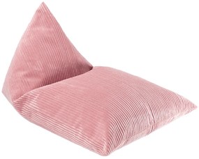 Πουφ Lounger Υφασμα Κοτλε Ροζ