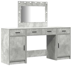 vidaXL Τραπέζι περιποίησης με συρτάρι 3 pcs Γκρι 40 x 41 x 75 εκ