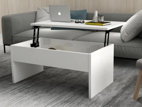 Τραπεζάκι Σαλονιού Λευκό ATRI 90x52x45