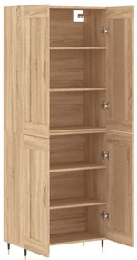 vidaXL Ντουλάπι Sonoma δρυς 69,5 x 34 x 180 εκ. από Επεξεργασμένο Ξύλο
