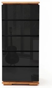Μπουφές Μαύρη Λάκα 51x115x40