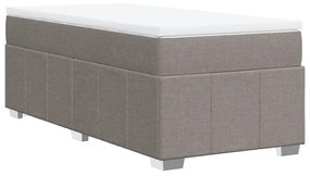 ΚΡΕΒΑΤΙ BOXSPRING ΜΕ ΣΤΡΩΜΑ TAUPE 90X190 ΕΚ.ΥΦΑΣΜΑΤΙΝΟ 3285439