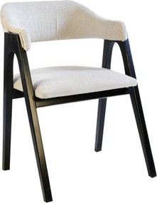 Erva καρέκλα τραπεζαρίας υφασμάτινη μαύρο minimal 58x58x82 cm