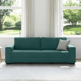 vidaXL Τριθέσιος Καναπές Σκούρο Πράσινο 220x77x82 εκ. Ύφασμα