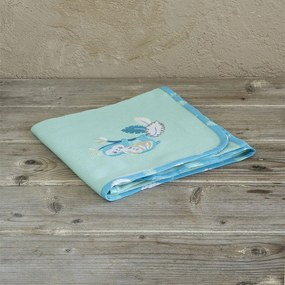 Κουβέρτα Βρεφική Πικέ Cuddly Light Blue Nima Cuddle 80x110cm 100% Βαμβάκι