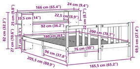 ΚΡΕΒΑΤΙ ΒΙΒΛΙΟΘΗΚΗ ΧΩΡΙΣ ΣΤΡΩΜΑ 160X200 ΕΚ ΜΑΣΙΦ ΞΥΛΟ ΠΕΥΚΟΥ 3322286