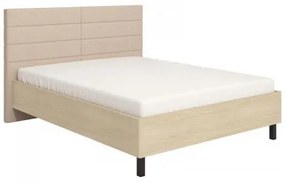 ΔΙΠΛΟ ΚΡΕΒΑΤΙ ARBELA 160 LIGHT PORT OAK ΧΡΩΜΑ ΜΕ ΜΠΕΖ ΥΦΑΣΜΑ 178x214x115εκ 11014144