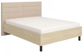 ΔΙΠΛΟ ΚΡΕΒΑΤΙ ARBELA 160 LIGHT PORT OAK ΧΡΩΜΑ ΜΕ ΜΠΕΖ ΥΦΑΣΜΑ 178x214x115εκ 11014144