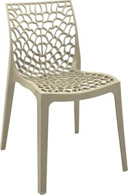 Καρέκλα Hush pakoworld pp σε cappuccino απόχρωση 50x57x81εκ