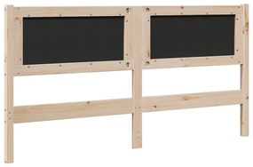 vidaXL Ταπετσαρισμένο κεφαλάρι Καφέ 160 cm Στερεά ξυλεία πεύκου