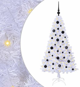 vidaXL Τεχνητό Χριστουγεννιάτικο Δέντρο Λευκό 150 cm PVC και Ατσάλι