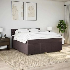 ΚΡΕΒΑΤΙ BOXSPRING ΜΕ ΣΤΡΩΜΑ ΣΚΟΥΡΟ ΚΑΦΕ 200X200 ΕΚ. ΥΦΑΣΜΑΤΙΝΟ 3289485