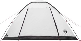 vidaXL Σκηνή Camping 6 ατόμων Λευκό Μαύρο Πολυεστέρας και Χάλυβας