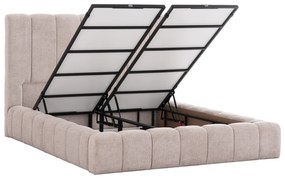 ΚΡΕΒΑΤΙ REMO ΜΕ ΑΠΟΘΗΚΕΥΤΙΚΟ ΧΩΡΟ HM719.10 ΥΦΑΣΜΑ TEDDY ΜΠΕΖ-ΓΙΑ ΣΤΡΩΜΑ 160x200εκ