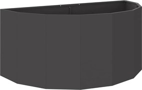 vidaXL Γλάστρα Μαύρο 120 x 60 x 50 εκ. Ατσάλι