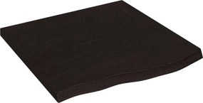 vidaXL Επιφάνεια Τραπεζιού Σκούρο Καφέ 60x60x(2-4)εκ Επεξ. Μασίφ Δρυς