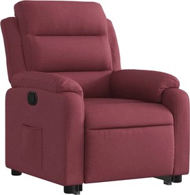 vidaXL Πολυθρόνα Ανακλινόμενη με Ανύψωση Μπορντό Υφασμάτινη