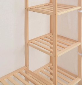 vidaXL Ντουλάπα Λευκή 135 x 40 x 170 εκ. Υφασμάτινη