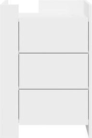 vidaXL Κομοδίνο Λευκό 45 x 50 x 65 εκ. από Επεξεργασμένο Ξύλο