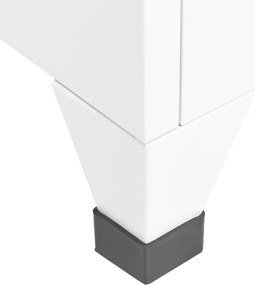 vidaXL Φοριαμός Λευκός 38 x 40 x 180 εκ. Ατσάλινος