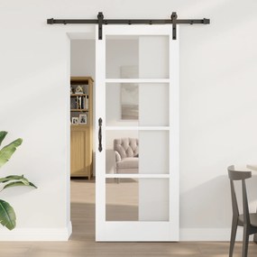 vidaXL Συρόμενη Πόρτα με Σετ Υλικών 'ORKDAL' Λευκή 78x202 εκ.
