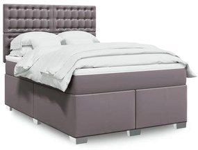 ΚΡΕΒΑΤΙ BOXSPRING ΜΕ ΣΤΡΩΜΑ ΓΚΡΙ 160X200ΕΚ. ΑΠΟ ΣΥΝΘΕΤΙΚΟ ΔΕΡΜΑ 3290730